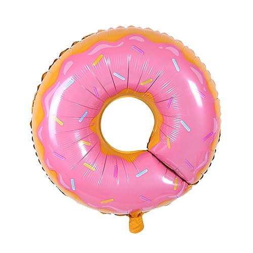 CHILDWEET 2 Stück Donut Folienballons Mylar Luftballons Rosa Für Partydekoration Geburtstagsfeier Hochzeit Und Festliche Anlässe Aufblasbar Heliumgeeignet von CHILDWEET