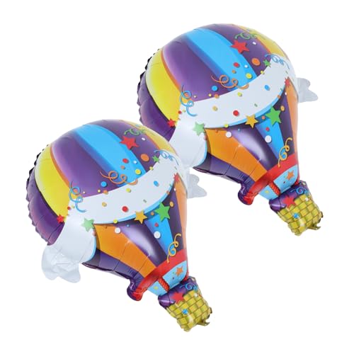 CHILDWEET 2 Stücke Heißluftballon Aluminiumfolie Ballon Hochzeit Geburtstag Party Dekorationen Welt Reise Themen Shower Party Supplies von CHILDWEET