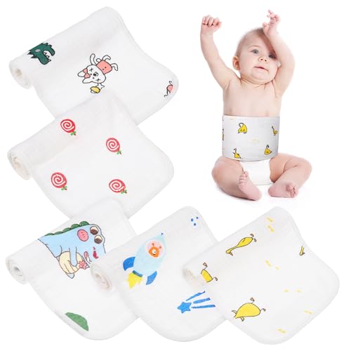 CHILDWEET 20St Tier Bauchband Bauchnabelgürtel für Neugeborene bedruckter Nabelgürtel Neugeborene liefert Bauchgurte Anti-Kälte Kummerbund Nabelbruch Nabelschnur Baby Lutscher Baumwolle von CHILDWEET