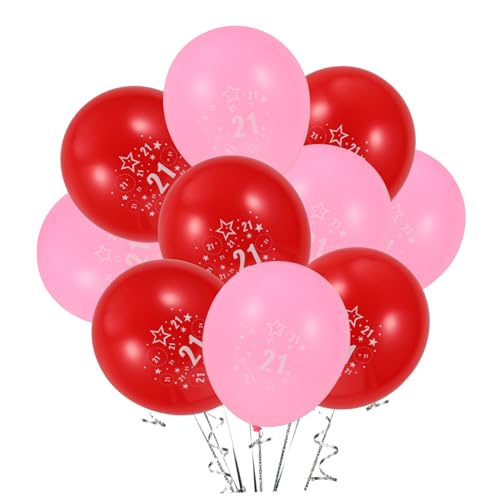 CHILDWEET 20 Stück Luftballons Zum 21 Geburtstag Dekorative Luftballons Bunt Latexballons Für Feierlichkeiten Hintergrunddekoration Für Partys Hochzeit Und Jubiläen von CHILDWEET