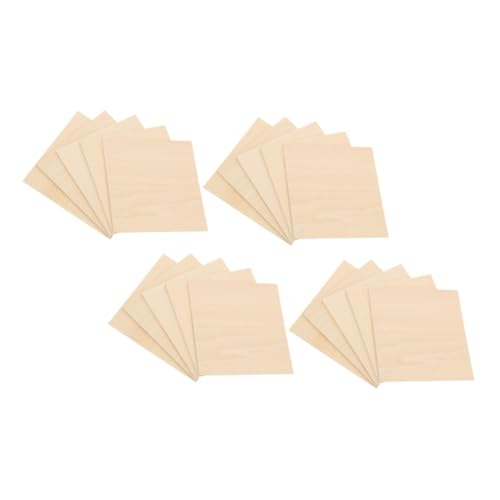 CHILDWEET 20St Lindenholzlaminat leere Untersetzer zum Basteln Gravurrohlinge Lolly-Sticks Planke bastelmaterial handarbeit unfertige Holztafeln Holzbretter für das Handwerk hölzern Beige von CHILDWEET