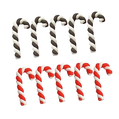 CHILDWEET 20st Miniatur-zuckerstangen Zum Basteln Weihnachts-zuckerstange-ornament Mini-polymer-zuckerstange Zuckerstange Aus Ton Künstliche Zuckerstangenstangen Rot-weiße Zubehör Epoxid von CHILDWEET