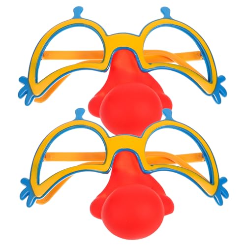 CHILDWEET 2St Nase des Zirkusclowns karneval brille lustige clownbrille Falsche Clownsnase-Brille kinder ferngläser kinderferngläser dekorative Fake-Clown-Brille lustige Brille PC，AC von CHILDWEET