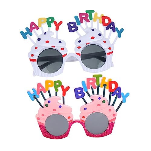 CHILDWEET 2St Partybrille lustige Brille Kostümgläser Lustige Sonnenbrille Kuchendekorationen lustige schnapsgläser weingläser lustig Geburtstagsbrille geburtstag brille von CHILDWEET