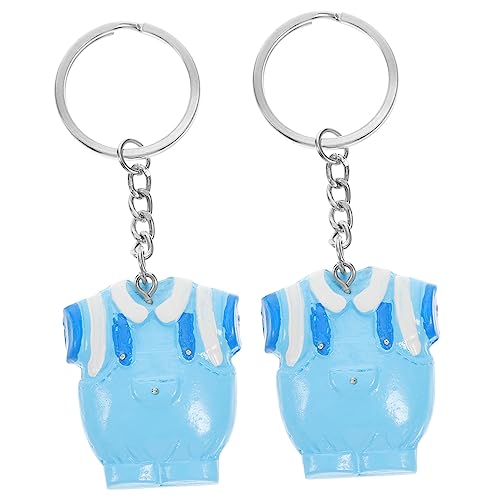 CHILDWEET 2St Schlüsselanhänger Dekorationen Braut- Mädchen Gäste Souvenirs elegant bag charm party birthday danke Tags für Gefälligkeiten Gastgeschenke Babyparty Harz Blue von CHILDWEET