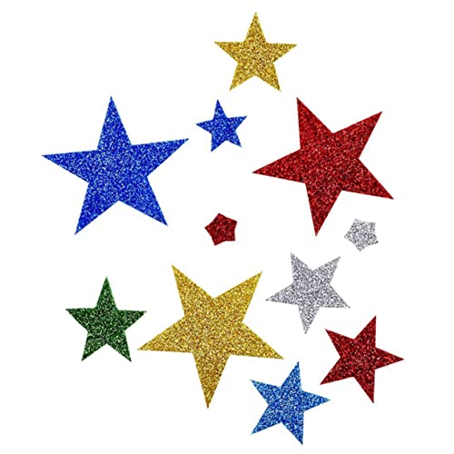 CHILDWEET 2er Pack Glitzeraufkleber Stern Und Herzform Für Wand Und Decken DIY Projekte Ideal Für Kreative Bastelideen Und Geschenkanhänger Für Besondere Anlässe von CHILDWEET