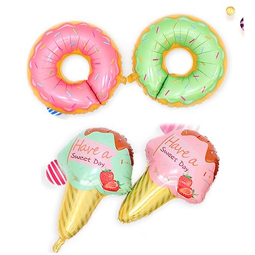 CHILDWEET 2st Donut-ballons Donut Dekorative Luftballons Donut-folienballons Donut Party Folienballons Donut-luftballons Aus Aluminiumfolie Rosa von CHILDWEET