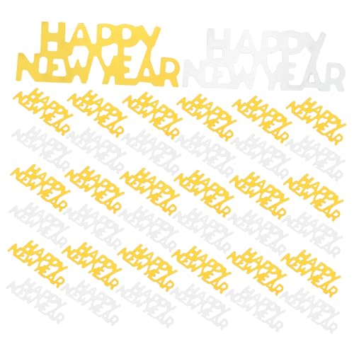 CHILDWEET 3 Neujahrskonfetti new year decoration neujahrsdeko glitzerkonfetti party accessoires goldene Tischdekorationen runde Pailletten Tischkonfetti für die Party Partydekorationen PVC von CHILDWEET