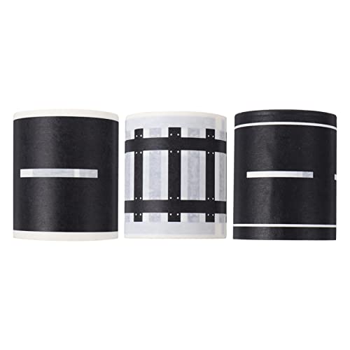 CHILDWEET 3 Stk Straßen verkehrszeichen klebeband straße Klebeband Verkehrsschilder Autobahn Verkehrsklebeband Washi-Tape-Aufkleber Papier Black von CHILDWEET