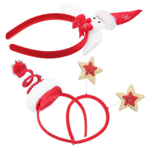 CHILDWEET 3 Teiliger Weihnachtskopfschmuck Schneemann Stirnband Weihnachtshaarreif Weihnachtsstirnbänder Weihnachtshaarband Weihnachtsmütze Stirnband Weihnachtskostüm Stirnbänder von CHILDWEET