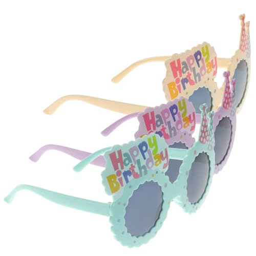 CHILDWEET 3St Geburtstagsbrille feiern fotografie zubehör lustige brillen Abschlussballbrille Geburtstagsfeier Brillen schnapsgläser Geburtstagsparty liefert Geburtstagsparty-Brille Plastik von CHILDWEET