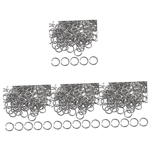 CHILDWEET 4 Sätze Spaltring Zubehör Reifen Biegeringe Zur Schmuckherstellung Silber Gold Reizwäschhe Unterwäsch Runde Schmuckverbinder Loop-sprungring Rostfreier Stahl Silver 200 Stück * 4 von CHILDWEET