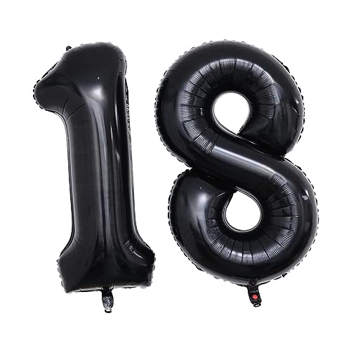 CHILDWEET 40 Dekorative Luftballons hochzeitslaken hochzeitsbingo balloon luftballone hochzeitsdirndl luftbalons backdrop decoration Partyballons Luftballons aus Aluminiumfolie Black von CHILDWEET