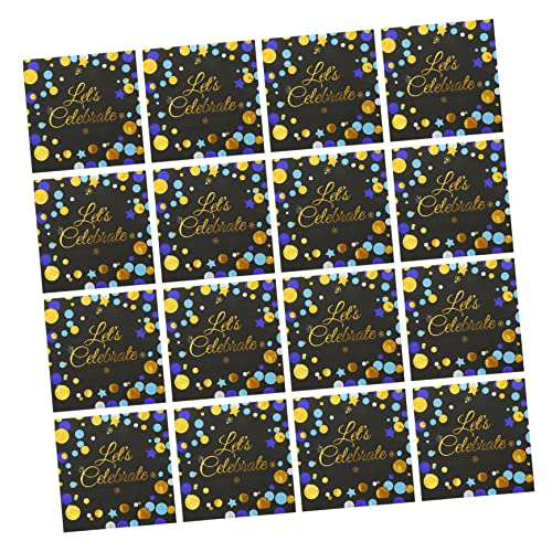 CHILDWEET 40 Stk Bronzier Servietten Individuelle Servietten Eid Mubarak Servietten Alles Zum Geburtstag Servietten Goldene Servietten Keksdosen Teller Jungfräulicher Zellstoff Black von CHILDWEET