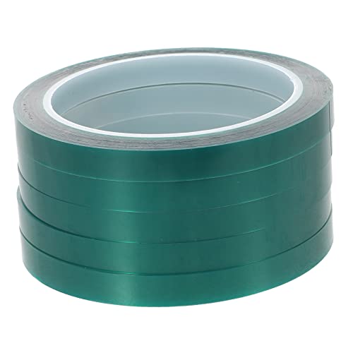 CHILDWEET 5 Rollen Wärmeübertragungsband Stopper Klebeband Tür Luft Packband klar heat resistant tape Schutzfolie für Oberflächen verschleißfeste Heizbänder Schutzband das Haustier Green von CHILDWEET