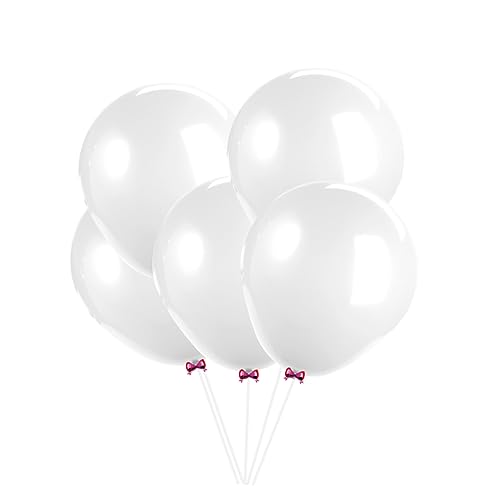 CHILDWEET 5 Stück 36 Zoll Runde Latexballons Weiß Für Party Und Hochzeitsdekoration Große Luftballons Für Festliche Anlässe Dekoration Und Feiern von CHILDWEET