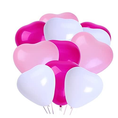 CHILDWEET 50 Stück 10 Partydekoration Bausätze Ballon Dekorationen Größer Batterie Für Lichterketten Hochzeitsdeko Rot von CHILDWEET