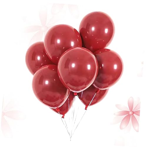 CHILDWEET 50 Stück verschiedene Luftballons Granatrot Latex für dekorative Ballongirlande für Hochzeiten von CHILDWEET