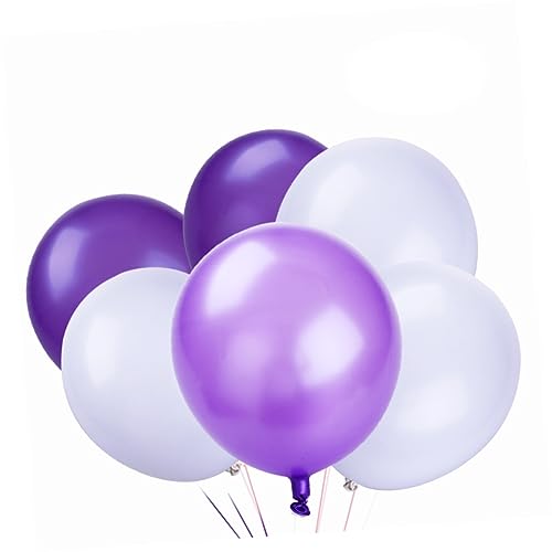 CHILDWEET 50 Stück 12 Partyballon Herzballons Partydekoration Herz-latexballon Violett von CHILDWEET