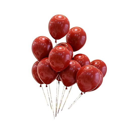 CHILDWEET 50 Stück Latexballons luftballons deckenverkleidung hochzeitsdirndl ballonie valentienstagsgeschnek balloons Hochzeitshaus Ballon Hochzeitsballons Jubiläumsballons Ballon-Latex rot von CHILDWEET