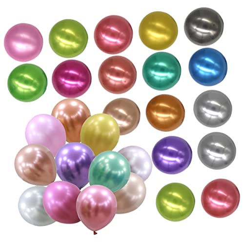 CHILDWEET 50 Stück Metallballons Luftballons Dekorationen Bunte Ornamente Partyzubehör Geburtstagsballon Geburtstagsparty Layout Requisiten Partyballon Geburtstagsversorgung von CHILDWEET