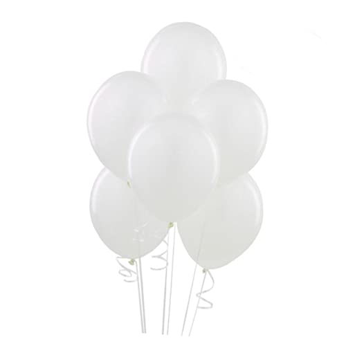 CHILDWEET 50 Stück Runde Latex Luftballons Weiß Dekorative Ballons Für Geburtstag Hochzeit Und Party Ideale Dekoration Für Festliche Anlässe von CHILDWEET