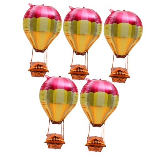 CHILDWEET 5St Heißluftballon-Aluminiumfilmgas Schwimmbad irisierend Neon Helium-Geburtstagsballons Ballonbogen-Kit luftballons Geburtstagsparty liefert Valentinstag-Dekoration Aluminiumfolie von CHILDWEET