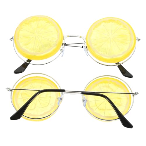 CHILDWEET 6 Stk Cosplay-Party-Brille Neuartige Party-Sonnenbrille Zitrone Sonnenbrille Strand party brillen partybrille kinder sonnenbrillen grüne Brille lustige Brille Zitronengläser Yellow von CHILDWEET