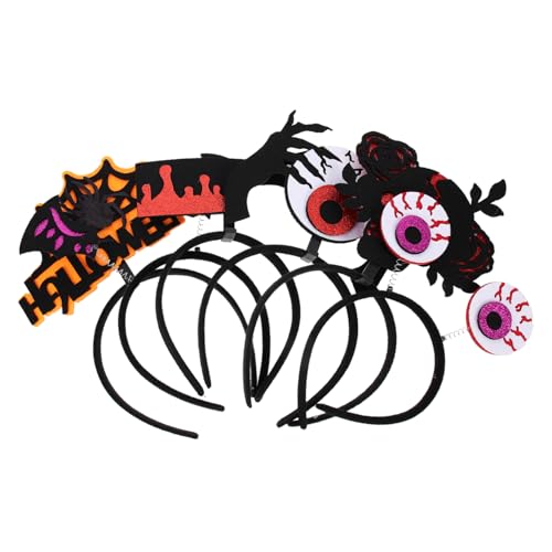 CHILDWEET 6 Stück Halloween Stirnband Kopfband Messer Stirnband Kinder Stirnbänder Halloween Hörner Stirnband Horror Augen Stirnband Damen Party Stirnbänder Cosplay von CHILDWEET