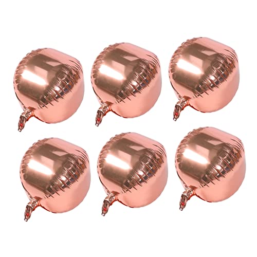 CHILDWEET 6st Folienballons Hochzeitsdekoration Aus Roségold 4d-ballon-kit Hochzeitsballons Braut- Hochzeitsdekorationen Für Die Zeremonie Anzahl Geburtstagsballons Rose Gold Aluminiumfolie von CHILDWEET