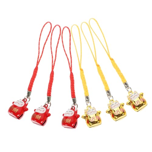 CHILDWEET 6st Hängende Verzierung Handy Lanyard Kette Katze Hängender Anhänger Hängende Ornamente Deko Zum Aufhängen von CHILDWEET