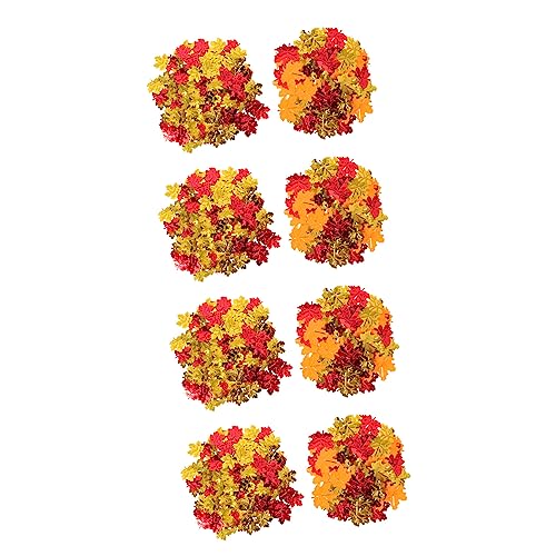 CHILDWEET 8 Packungen Ahornblatt Konfetti Luftschlangen Ahornblatt Pailletten Party Dekorationen Girlande Regenbogen Streusel Schulanfang Konfetti Party Zubehör Ahornblatt Aufkleber von CHILDWEET