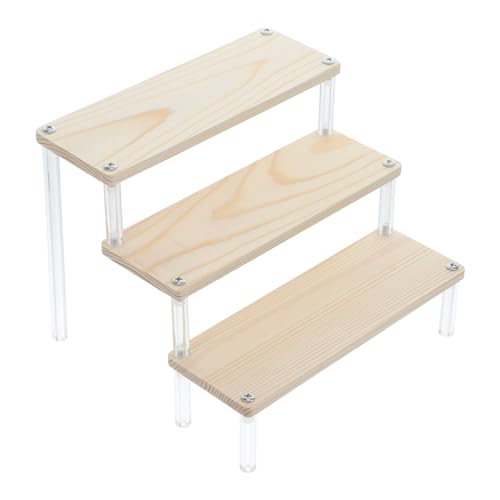 CHILDWEET Ausstellungsstand Riser-displayständer Organisator Für Parfümhalter Dessert-display Parfüm-ausstellungsständer Parfüm Organizer Für Kommode Parfümregal Regalerhöhung Beige Holz von CHILDWEET