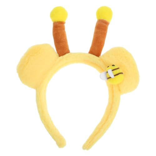 CHILDWEET Bären Stirnband einhorn kopfschmuck Bienen-Stirnband für Halloween Stirnband mit Bärenohren Biene Stirnband Erwachsene Kostüm-Haarbänder Bienen-Stirnbänder Stoff Yellow von CHILDWEET