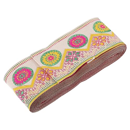 CHILDWEET Besticktes Spitzenband Kleiderstickerei Band Trim Gurtband Kleidungszubehör Zum Selbermachen Vintage-dekor Floraler Stoffbesatz Ethno-bandbesatz Polyester Kunsthandwerk Volksbrauch von CHILDWEET