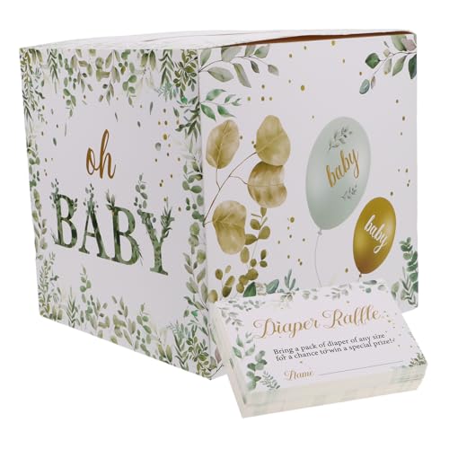 CHILDWEET Box Spielset Ornament Windeln Dusche Tombola Ticket Duschkarte Brautparty Tombola Ticket Dusche Tischdekoration Party Dekoration Papier von CHILDWEET