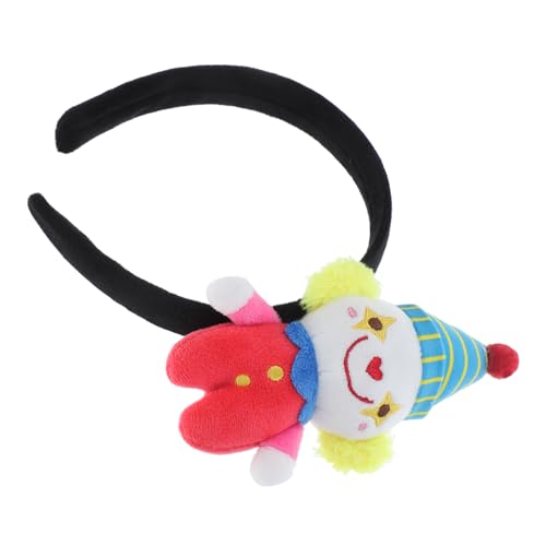 CHILDWEET Clown-Stirnband clown kopfbedeckung Clown Perücke Regenbogen-Stirnband Mützen Clown-Kostüm Clownhüte Halloween-Horn-Stirnband Halloween-Clown-Zubehör Zirkus-Haarband Stoff von CHILDWEET