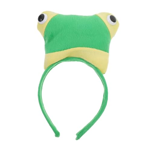 CHILDWEET Frosch-Stirnband tierische stirnbänder Make-up-Stirnband Plüsch-Tier-Stirnbänder Frösche frosch haarband frosch haarreif Cosplay Frosch Kopfschmuck Halloween-Haarband Plastik Green von CHILDWEET