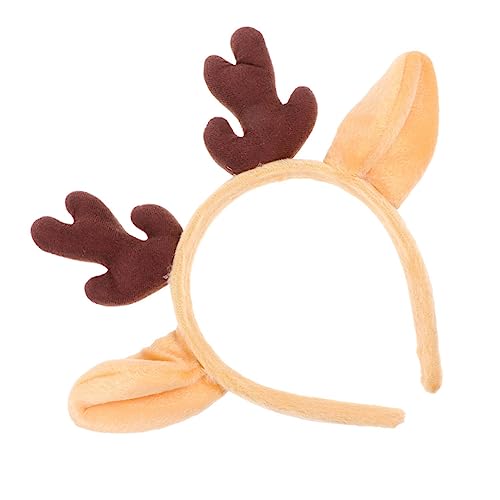 CHILDWEET Geweih Stirnband Rentierohren Stirnband Haarreifen mit Hirschohren christmas haarreif christmas headband Haarband Kostüm für Kinder Plüsch-Kopfbedeckungen Weihnachtsbedarf von CHILDWEET