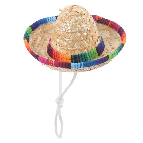 CHILDWEET Hut Sombrero strohhüte karnevalshüte Partyhüte Stirnbandhüte Faschingsparty gefallen Mini-Halloween-Hüte Kostümhüte für Party kleine gewebte Hüte Polyester von CHILDWEET