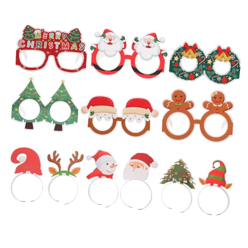 CHILDWEET Kreative Weihnachtsbrillen Mit Dekorativem Rahmen Und Lustigen Motiven Ideal Für Weihnachtsfeiern Und Fotos Festlicher Kopfschmuck Und Weihnachtsaccessoires Für Die Wohnung von CHILDWEET