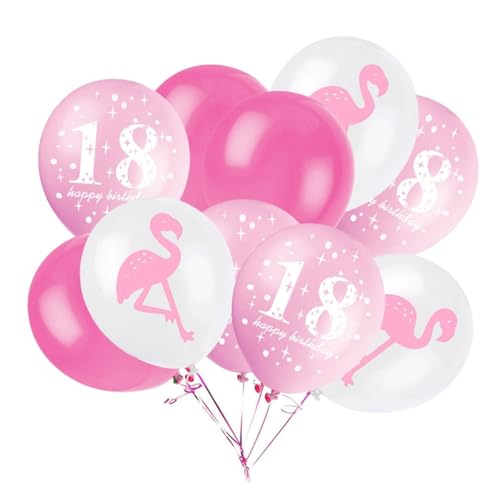 CHILDWEET Latex Gummiballons Flamingo Für 18 Geburtstag Party Dekorationen Geburtstagsballons Für Feiern Geburtstagsdeko Supplies von CHILDWEET