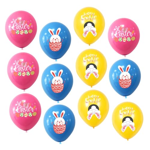 CHILDWEET Ostern Dekorative Latexballons Mit Bunny Und Ei Design Und Pink Perfekte Osterfeier Dekorationen Für Und Familien von CHILDWEET