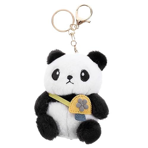 CHILDWEET Panda-schlüsselanhänger Panda-puppen-schlüsselanhänger Kätzchenspielzeug Wendbarer Oktopus-plüsch Plüschtiere Tragen Bär Für Neugeborene Kleiner Panda Tasche Karikatur Pp Baumwolle von CHILDWEET