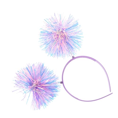 CHILDWEET Party-Stirnband tinsel pom pom headpiece pom pom head bopper halloween haarschmuck halloween hair accessories Cosplay metallische Linie Zubehör Kopfbedeckung Damen Ball Plastik von CHILDWEET