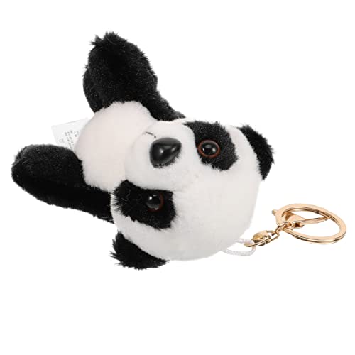 CHILDWEET Plüsch Schlüsselanhänger Passende Kuscheltiere Der Kinderschlüsselketten Mini-kuscheltiere Mini-plüschtier Karte Panda-ohrringe Panda-tasche Hase Stickig Panda-plüsch Pp Baumwolle von CHILDWEET