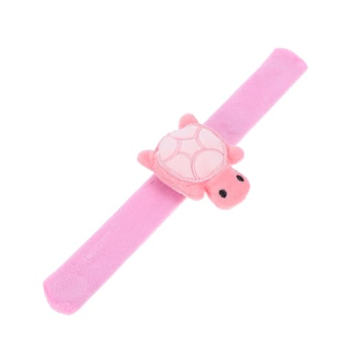 CHILDWEET Plüschpuppenarmband Schildkröte Lockeres Armband Panda-Magnete Camouflage-Armbänder Ohrfeigenarmband mit Tierfigur Süßes Schildkröten-Schlagarmband PP Baumwolle Rosa von CHILDWEET