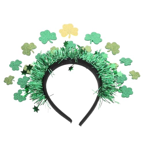 CHILDWEET Stirnband Glücksbringer Kostüm Accessoires Für Irische Festivals Stirnbänder Zum St. Patricks Day St Patrick Stirnband Flash-kostüm St Patrick Tageshemden Plastik Green von CHILDWEET