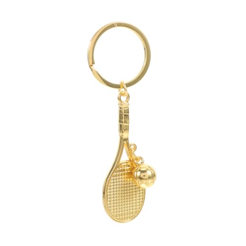 CHILDWEET Tennis-schlüsselanhänger Geteilte Schlüsselringe Tischtennisschläger Schlüsselanhänger Tennis-souvenir Sport-schlüsselanhänger Tennisschläger-schlüsselanhänger Golden Zinklegierung von CHILDWEET