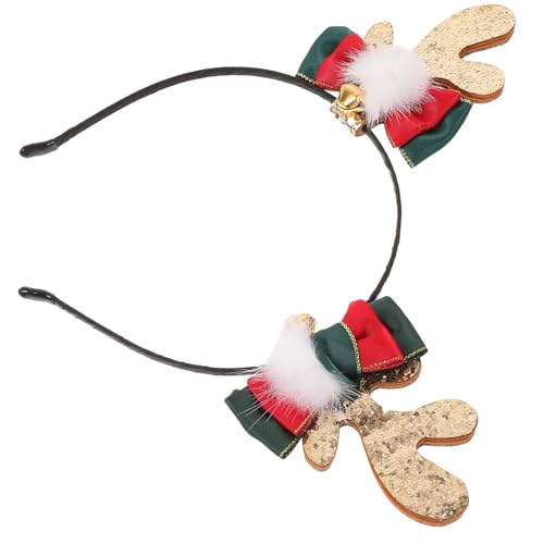 CHILDWEET Weihnachts Stirnband Mit Glöckchen Und Geweih Design Festlicher Kopfschmuck Für Frauen Und ädchen Ideales Zubehör Für Weihnachtsfeiern Und Partys Bequem Und Stylisch von CHILDWEET